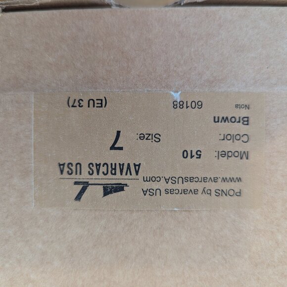 NIB Pons Avarcas CLASSIC STYLE WOMEN Brown Size 7 - Picture 2 of 2